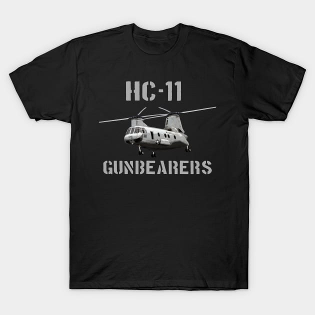 veteran CH-46 Sea knight helicopter T-Shirt by Dirty Custard Designs 